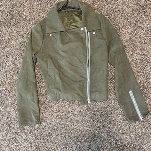Green full zip jacket